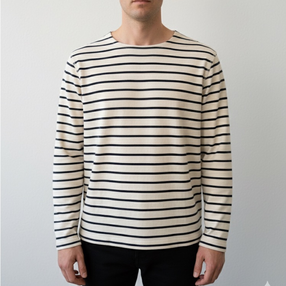 J.Crew Men’s Striped Cotton Sweater – Size Medium